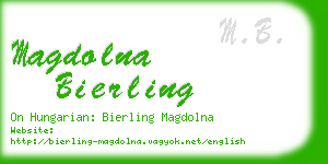 magdolna bierling business card